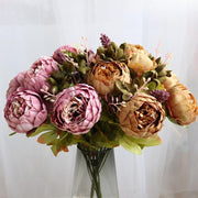 Stunning Artificial Peony & Hydrangea Bouquet Set - Perfect for Weddings, Parties, Home Decor, and Seasonal Celebrations - Premium Quality Fake Flowers for Table Centerpieces and Thoughtful Gifts