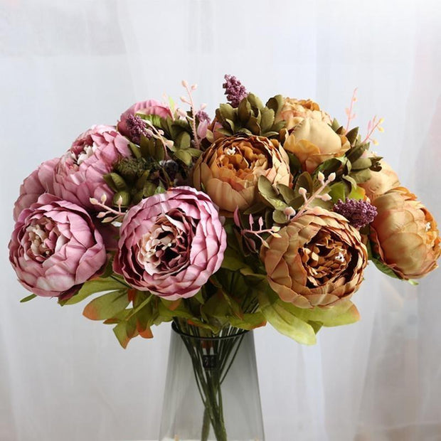 Stunning Artificial Peony & Hydrangea Bouquet Set - Perfect for Weddings, Parties, Home Decor, and Seasonal Celebrations - Premium Quality Fake Flowers for Table Centerpieces and Thoughtful Gifts