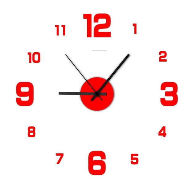 Creative Frameless DIY Wall Clock Wall Mechanism Night Light Arrows Decal Home Silent Clock Living Room Office Wall Decoration