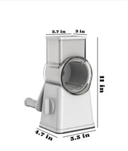 Premium Rotary Cheese Grater with 5 Blades & Suction Cup Base - Versatile Kitchen Utensil for Cheese, Vegetables & More - Perfect Gift for Foodies!