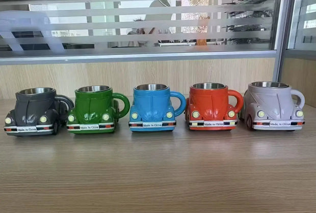 Gifts Funny Beetle Shaped Coffee Mug Unique Novelty Beetle-Shaped Coffee Cup Handmade Car Shaped Drink Mug for Desktop Ornament
