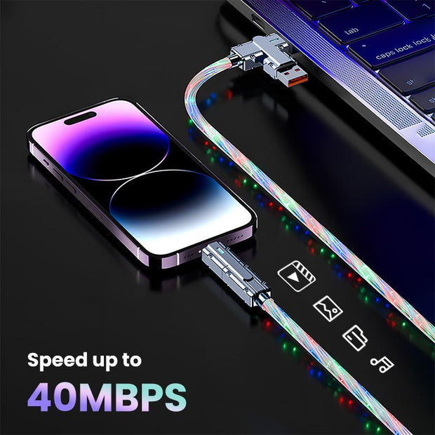 Unlock Incredible Value: Buy 1 Get 2! 4-In-1 Fast Charging Cable for iPhone, Android, Type-C & Micro USB