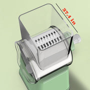 Premium Rotary Cheese Grater with 5 Blades & Suction Cup Base - Versatile Kitchen Utensil for Cheese, Vegetables & More - Perfect Gift for Foodies!