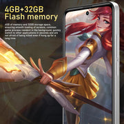 Fuffi 6.56-Inch HD Smartphone - 4GB RAM, 32GB Storage, Dual Camera, Bluetooth & GPS, Sleek Metal Frame, Android 4G