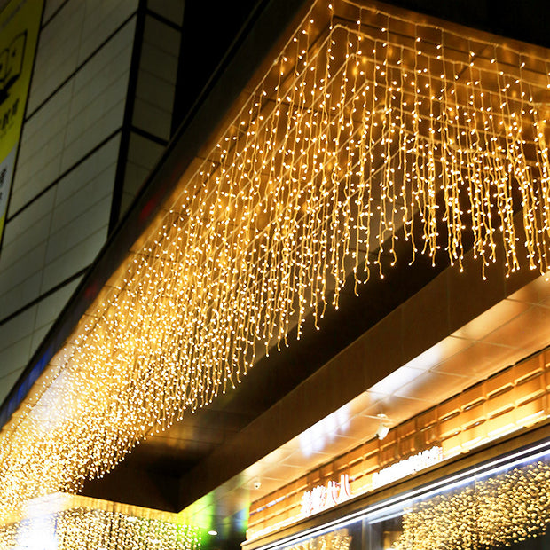 Solar-Powered Icicle Fairy Lights – 8 Modes Waterproof Outdoor Wedding & Garden Décor