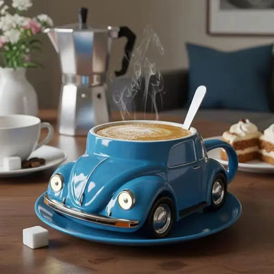 Gifts Funny Beetle Shaped Coffee Mug Unique Novelty Beetle-Shaped Coffee Cup Handmade Car Shaped Drink Mug for Desktop Ornament
