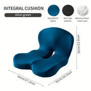 All-in-One Memory Foam Seat & Back Cushion | Ergonomic Lumbar Support for Office & Car The Pain Relief Focus