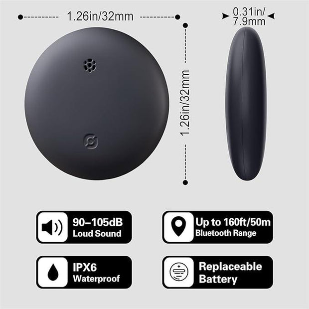 Smart Tag Air Tracker - Waterproof GPS Luggage & Item Locator for Apple Find My (iOS Only)