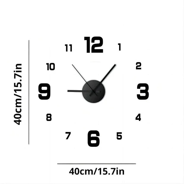 Creative Frameless DIY Wall Clock Wall Mechanism Night Light Arrows Decal Home Silent Clock Living Room Office Wall Decoration