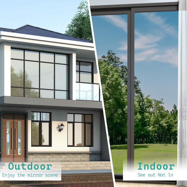 Frosted Window Privacy Film - UV Shielding & Heat Control Static Cling for Home & Bathroom Decor