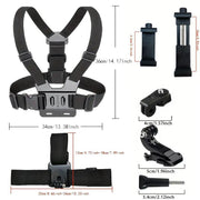 Ultimate Action Camera Strap Set with Phone Clip - Durable Mount for GoPro, Smartphones & Osmo Action - Universal Sports Camera Accessory for Adventure Enthusiasts