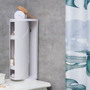 Rotating Triangle Suction Wall Storage Rack — 2-Tier Corner Organizer for Bathroom & Kitchen, Dustproof Space-Saver