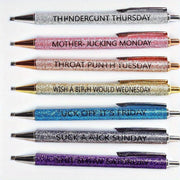 Sparkling Glitter Ballpoint Pen Set - 7 Fun & Colorful Pens for Home, Office, and School.Sparkling Glitter Ballpoint Pen Set - 7 Fun & Colorful Pens for Home, Office, and School