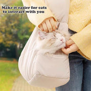Hipipet Escape-Proof Quilted Sling Carrier - Stylish & Spacious Pet Bag for Cats & Small Dogs, Perfect for Outdoor Adventures