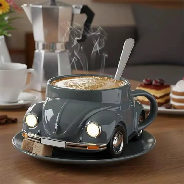 Gifts Funny Beetle Shaped Coffee Mug Unique Novelty Beetle-Shaped Coffee Cup Handmade Car Shaped Drink Mug for Desktop Ornament