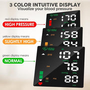 Portable Touch Screen Wrist Blood Pressure Monitor with LED Display, 99X2 Memory Readings & Carrying Case - Adjustable Healthcare Kit in Black
