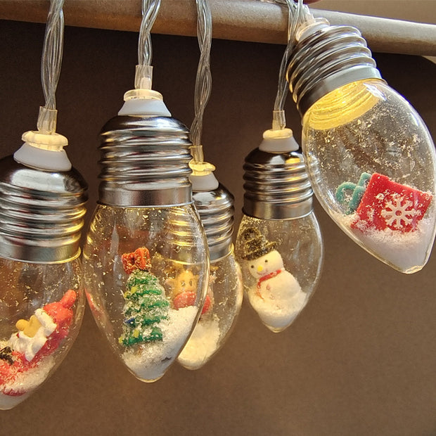 Whimsical Christmas LED String Lights | Santa, Snowman & Festive Character Decorations!