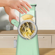 Premium Rotary Cheese Grater with 5 Blades & Suction Cup Base - Versatile Kitchen Utensil for Cheese, Vegetables & More - Perfect Gift for Foodies!