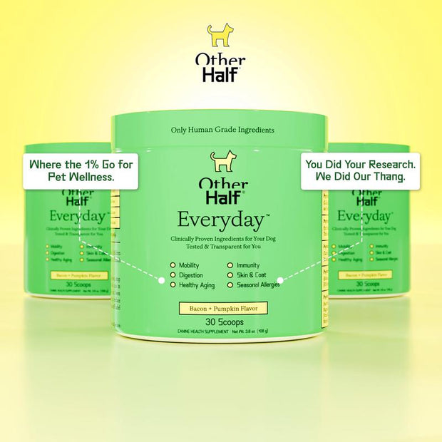 Other Half Everyday Clean Dog Multivitamin - 45 Essential Ingredients for Optimal Health | 30 Convenient Scoops