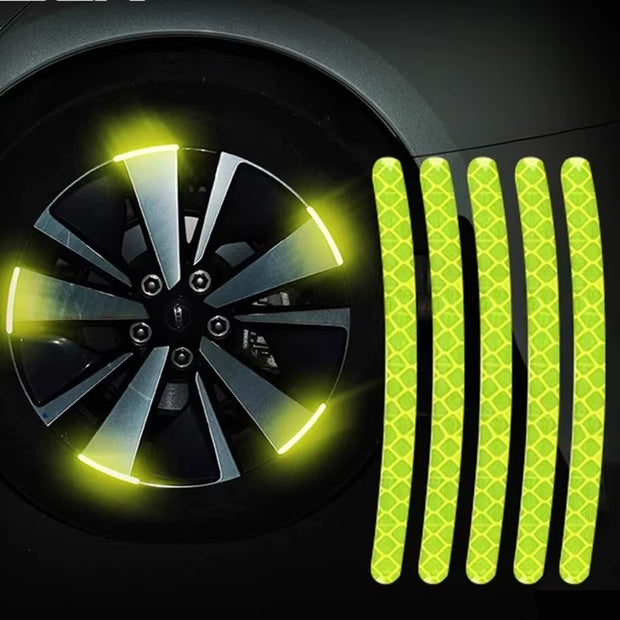 20pcs Luminous Reflective Wheel Hub Stickers - Enhance Night Visibility for Cars, Bikes & Motorcycles