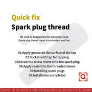 14Mm Car Cylinder Head Tap Spark Plug Rethreading Helicoil Thread Repair Tool Kit Spark-Plug Hole Sleeve for Repair Parts