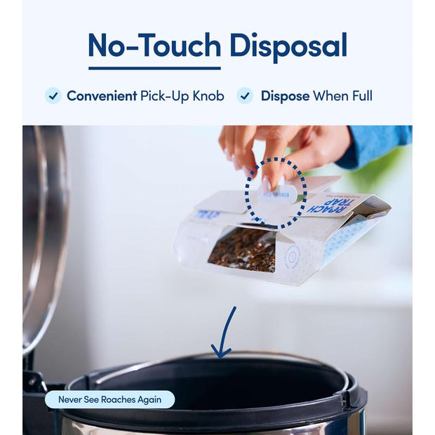 Effective Indoor Roach Traps (12 Pack) - Sticky Glue Cockroach Killer for Home and Car Infestations, Safe for Pets
