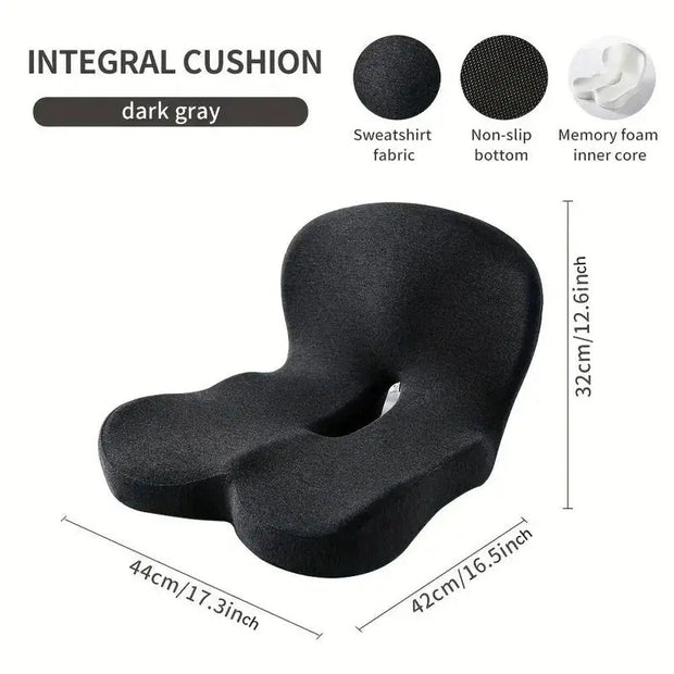 All-in-One Memory Foam Seat & Back Cushion | Ergonomic Lumbar Support for Office & Car The Pain Relief Focus