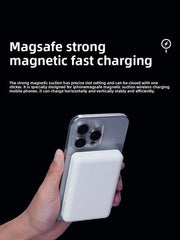 10000mAh 2-in-1 Magnetic Wireless Charger Power Bank for iPhone 16/15/14/13/12/11/Xr/X - Compact & Portable Mobile Charging Solution