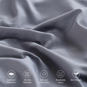 Z-Hom 4-Piece Luxury Queen Bed Sheet Set - Microfiber Paisley & Solid Design with Deep Pockets up to 16 Inches