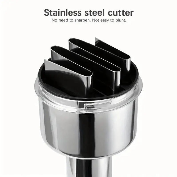 Manual Onion Chopper & Garlic Presser - Stainless Steel Food Crusher & Meat Mincer Kitchen Tool