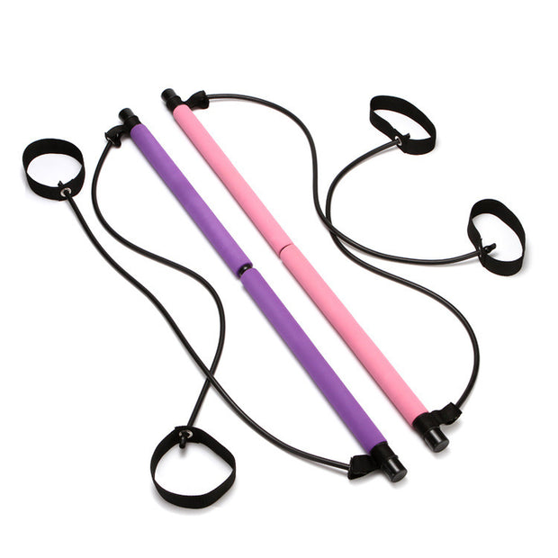 Multifunctional Pilates Bar Kit | Portable Yoga & Resistance Band for Full Body Workout