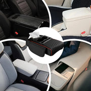 Ultimate Comfort Auto Center Console Armrest Cushion with 2 Cup Holders - All-Season Heightening Pad & Pillow Cover