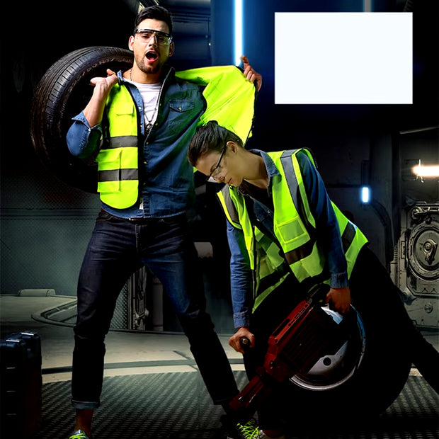 High Visibility Reflective Safety Vest for Outdoor Sports, Motorcycle, and Cycling