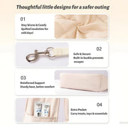 Hipipet Escape-Proof Quilted Sling Carrier - Stylish & Spacious Pet Bag for Cats & Small Dogs, Perfect for Outdoor Adventures