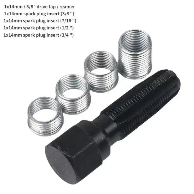 14Mm Car Cylinder Head Tap Spark Plug Rethreading Helicoil Thread Repair Tool Kit Spark-Plug Hole Sleeve for Repair Parts