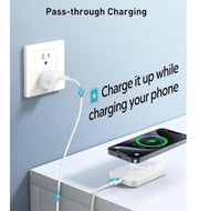10000mAh 2-in-1 Magnetic Wireless Charger Power Bank for iPhone 16/15/14/13/12/11/Xr/X - Compact & Portable Mobile Charging Solution