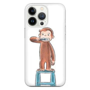Adorable Curious George Monkey Phone Case - Friendship Cover for iPhone 16 Pro, 15, 14, 13, 12, 11