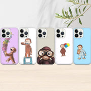 Adorable Curious George Monkey Phone Case - Friendship Cover for iPhone 16 Pro, 15, 14, 13, 12, 11
