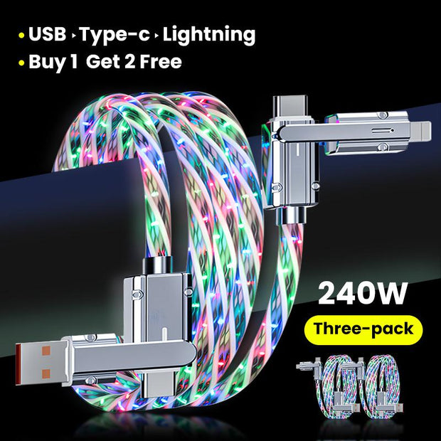 Unlock Incredible Value: Buy 1 Get 2! 4-In-1 Fast Charging Cable for iPhone, Android, Type-C & Micro USB