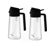 GJ 16Oz Oil Dispenser Bottle - 2-in-1 Olive Oil Sprayer & Dispenser for Cooking, Salad & Barbecue - Stylish Multicolor Kitchenware
