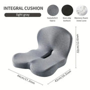 All-in-One Memory Foam Seat & Back Cushion | Ergonomic Lumbar Support for Office & Car The Pain Relief Focus
