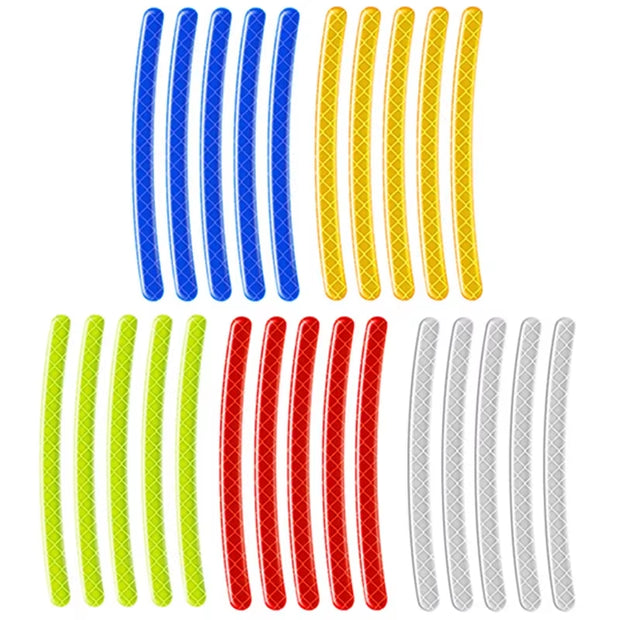 20pcs Luminous Reflective Wheel Hub Stickers - Enhance Night Visibility for Cars, Bikes & Motorcycles