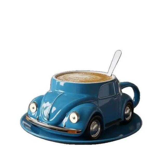 Gifts Funny Beetle Shaped Coffee Mug Unique Novelty Beetle-Shaped Coffee Cup Handmade Car Shaped Drink Mug for Desktop Ornament