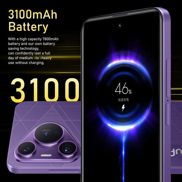 Fuffi 6.56-Inch HD Smartphone - 4GB RAM, 32GB Storage, Dual Camera, Bluetooth & GPS, Sleek Metal Frame, Android 4G