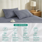 Z-Hom 4-Piece Luxury Queen Bed Sheet Set - Microfiber Paisley & Solid Design with Deep Pockets up to 16 Inches