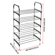 Tier Stackable Shoe Rack Organizer | Stainless Steel Space-Saving Shoe Shelf for Entryway & Closet