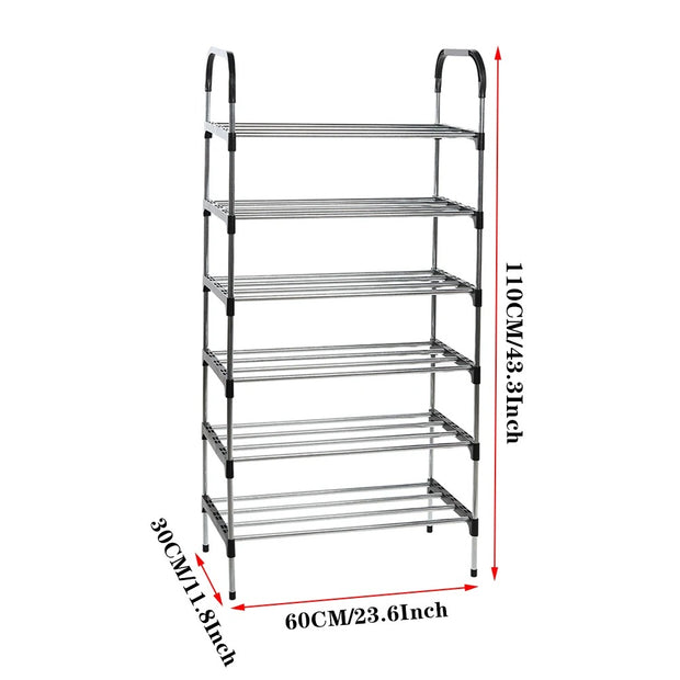 Tier Stackable Shoe Rack Organizer | Stainless Steel Space-Saving Shoe Shelf for Entryway & Closet